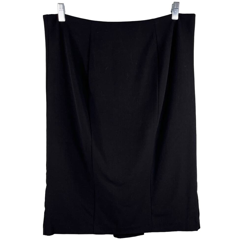 NY & Co 7th Avenue Design Pencil Skirt 16 Black Back Cinch New - Picture 2 of 16